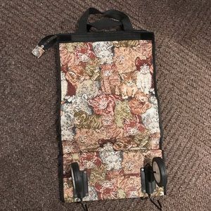 🐈 Kitty wheeling tote cart CATS Printed Fabric